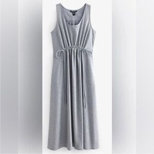 NWOT Athleta Echo Midi Sleeveless Traveler’s Dress Grey